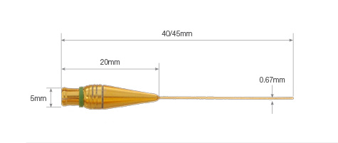 英國PA NH0200針式水聽器，0.2毫米針?biāo)犉鞒叽鐖D