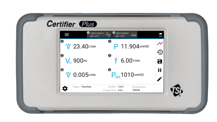 TSI4090流量分析儀,Certifier Pro氣流分析儀界面